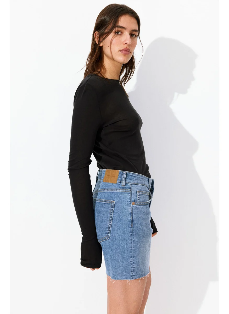 H&M Skinny High Denim Shorts