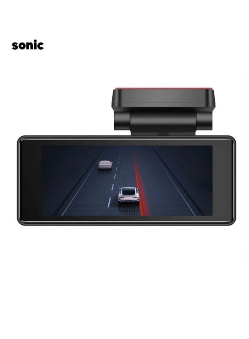 سونيك داش كام Q9 شاشة كاملة بكاميرا اماميه بدقة 4k وخلفيه بدقة 1080p - Image 1