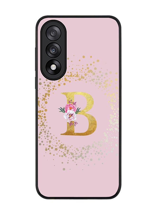 Stylizedd For OnePlus Nord 5 / Ace 5 Ultra Case,Slim fit Camera Protection, Shockproof Thin Phone cover  - Custom Monogram Floral - B  (Pink )