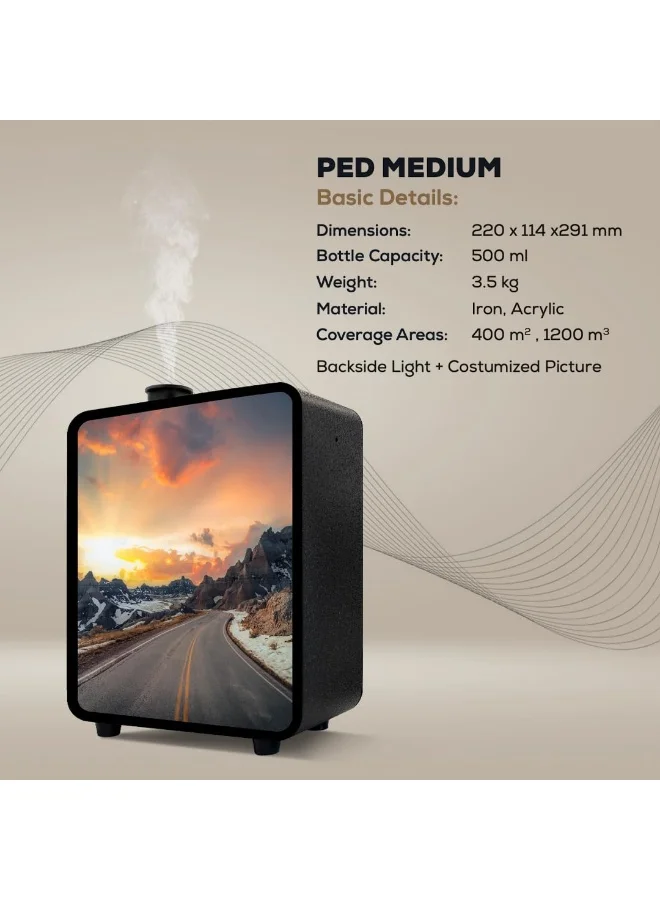 دكتور سينت Dr Scent Picture LED Diffuser (PED) آلة عطر باللون الأسود 250 (متوسط)
