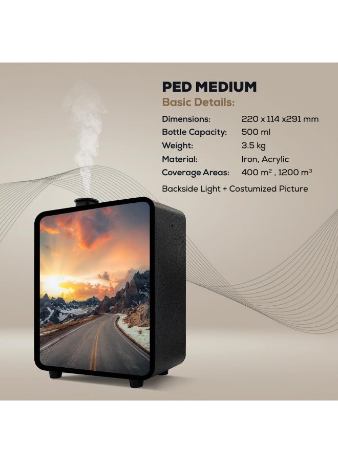 Dr Scent - Dr Scent Picture LED Diffuser (PED) Aromatherapy Essential Oil Diffuser Machine Black 250 (Medium) | Quiet Aroma Diffuser for Home, Office & Spa - Image 1