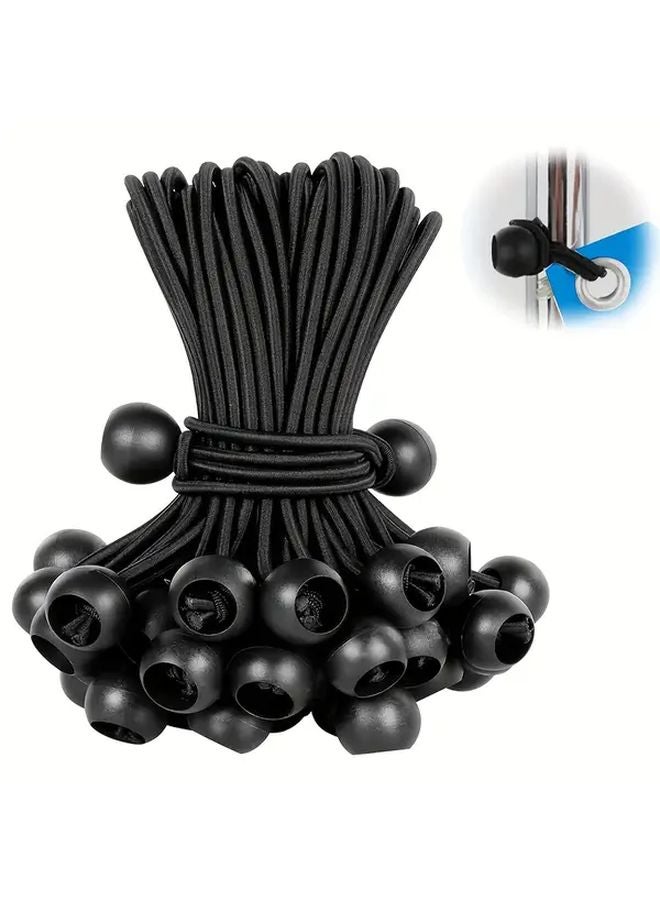 20pcs 10cm Elastic Bungee Cords Multi Purpose For Camping Tent Canopy And Luggage Strapping - Image 2