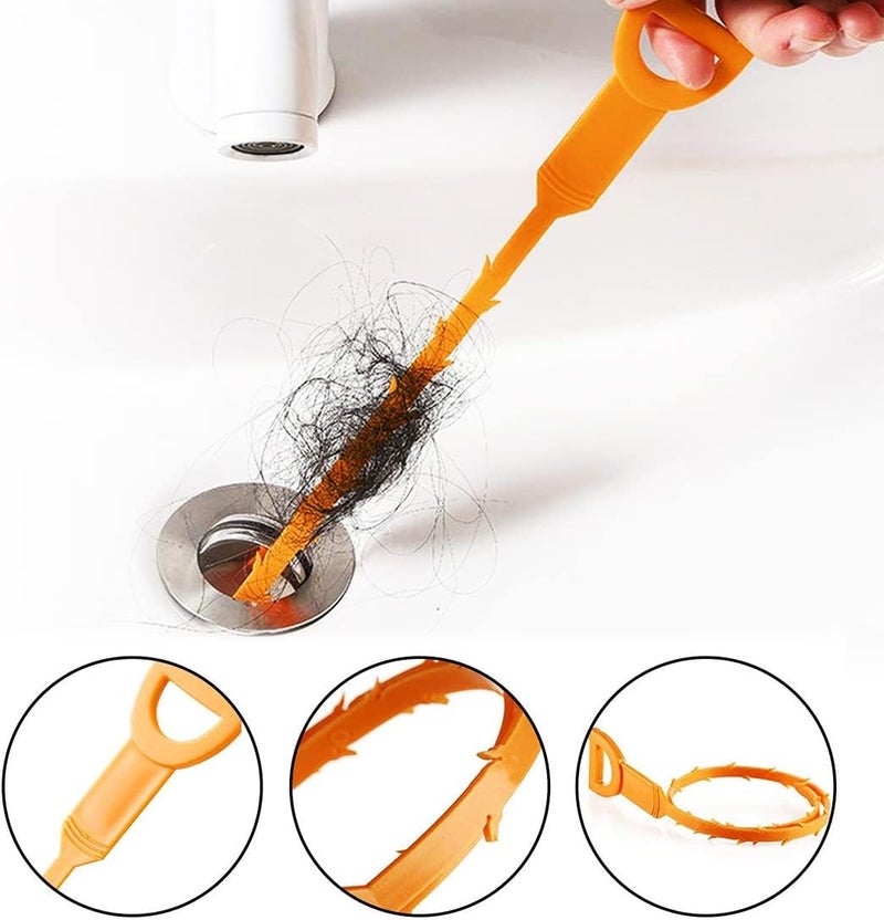 Omont Snake Drain Hair Clog Remover: Remover Auger Cleaning Tool (12pcs) with Steel Claw for Tub Shower Bathroom Toilet Sink - Image 5