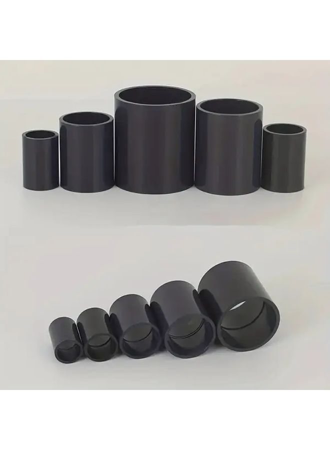 8pcs 1 2 Inch Gray PVC Pipe Straight Connector UPVC Water Supply Direct Fitting for Fish Tank Aquarium Inlet Outlet Plumbing Durable Plastic Corrosion Resistant - Image 1