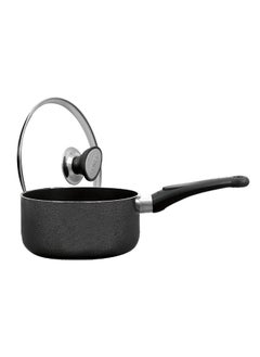 SONEX SONEX Non-Stick Royal Saucepan – 20 cm (3.5 Ltr) – Premium Aluminum Construction, Hard Enamel Exterior, Tempered Glass Lid with Heat-Resistant Bakelite Knob, Ergonomic Cool-Touch Handle, Durable, Easy to Clean & Dishwasher Safe  - Image 3