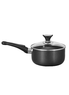 SONEX SONEX Non-Stick Royal Saucepan – 20 cm (3.5 Ltr) – Premium Aluminum Construction, Hard Enamel Exterior, Tempered Glass Lid with Heat-Resistant Bakelite Knob, Ergonomic Cool-Touch Handle, Durable, Easy to Clean & Dishwasher Safe  - Image 1