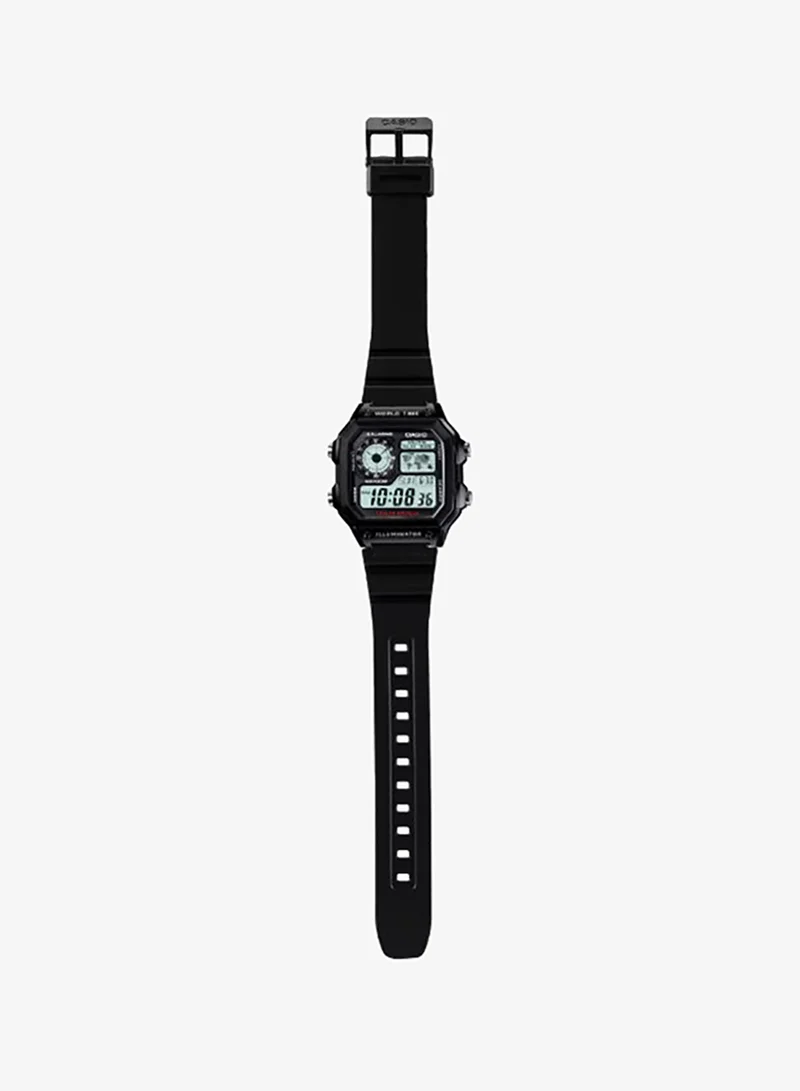 CASIO Men's Resin Digital Watch AE-1200WH-1AVDF - 45 mm