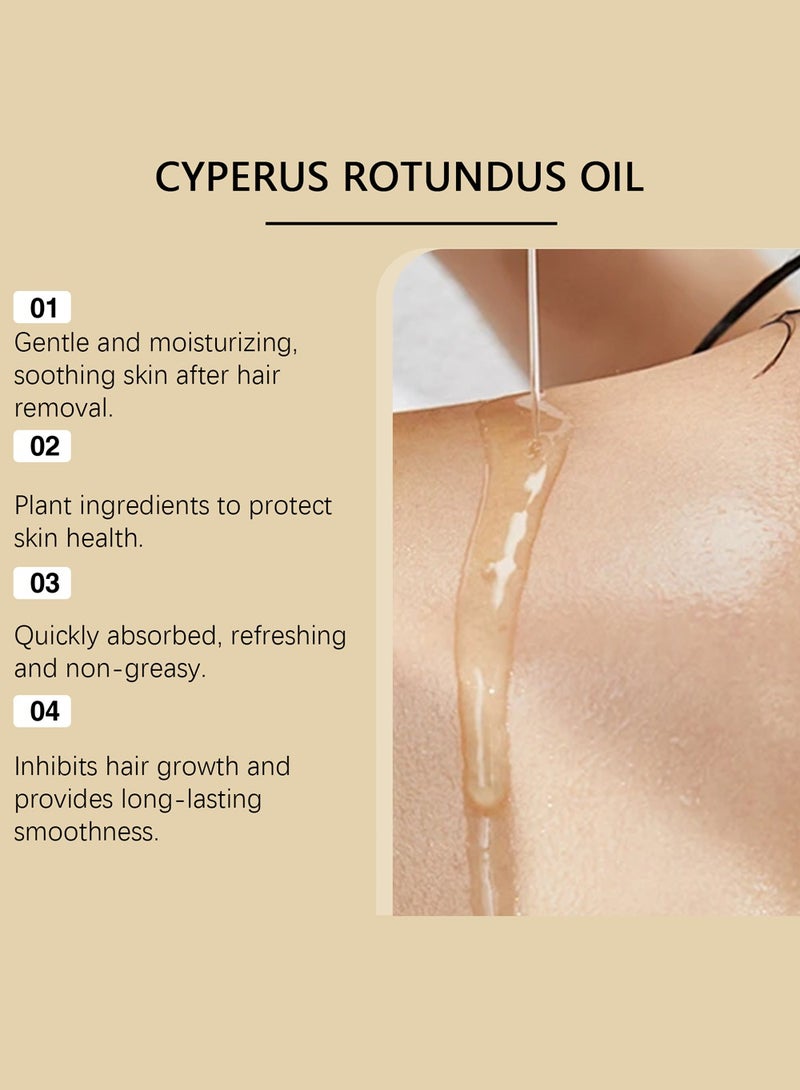أوهو زيت السعد (Cyperus Rotundus Oil)، زيت السعد الطبيعي (Cyprus Oil) من عشبة نوت جراس لتقليل نمو شعر الجسم، بشرة ناعمة وإزالة الشعر، ترطيب وتهدئة، 60 مل. - Image 4