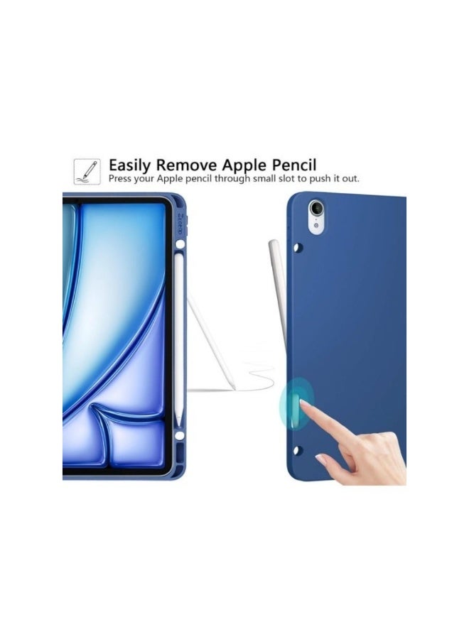 ACLIX Blue Gray Slim Trifold Case with Pencil Holder for iPad Air 13" M2 (2024) & iPad Pro 12.9" (6th/5th/4th Gen, 2022/2021/2020) - Image 2