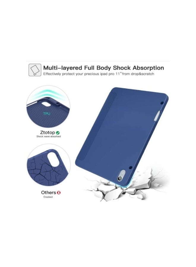ACLIX Blue Gray Slim Trifold Case with Pencil Holder for iPad Air 13" M2 (2024) & iPad Pro 12.9" (6th/5th/4th Gen, 2022/2021/2020) - Image 3