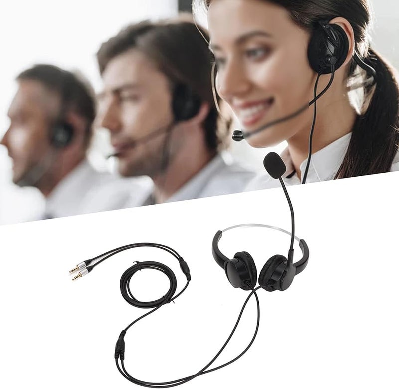 Noise Cancelling Call Center Headset with Flexible Microphone and Comfortable Ear Cushions - Image 3