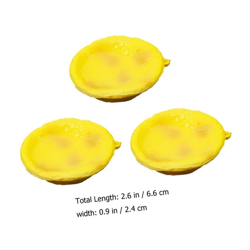 Realistic Egg Tart Simulation Models 5 Pieces Bakery Display Home Decor Photography Prop - Image 4