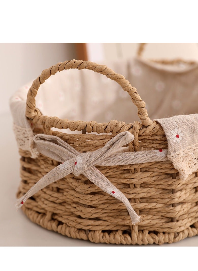 MIXDE 2  PACK Shelf Storage Basket with Handles|Cat Dog Baskets|Closet Storage Basket for Laundry Room|Storage Bin and Gift Basket|Small Basket - Image 2