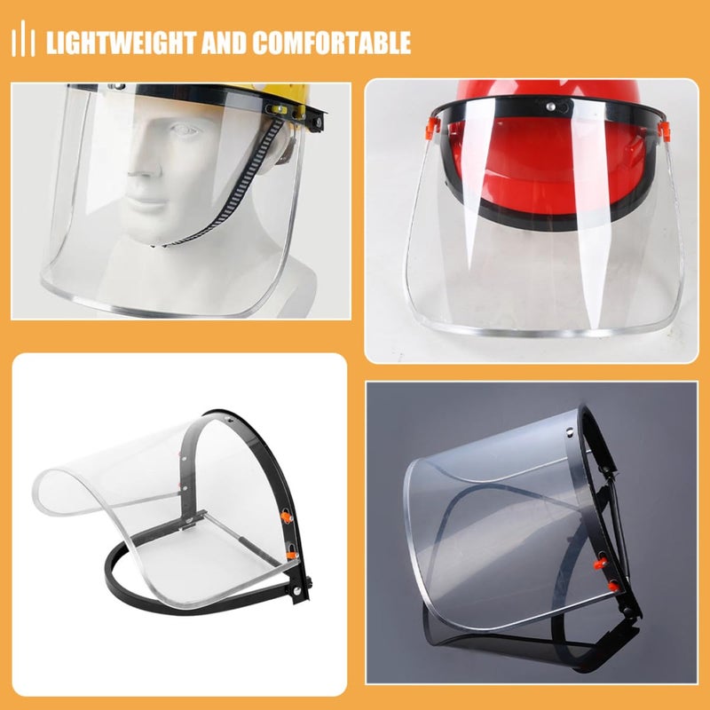 Impact Resistant Facial Protective Shield for Hard Hat, Anti-fog Visor Attachment for Welding, Grinding, Cutting Safety, Industrial Face Guard Random Color - Image 3