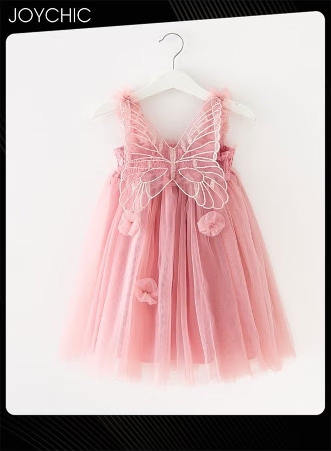 Joychic Toddler Baby Girls Sleeveless Butterfly Wing Dresses Fairy Tulle Dress Kids Dance Party Princess Dresses - Image 2