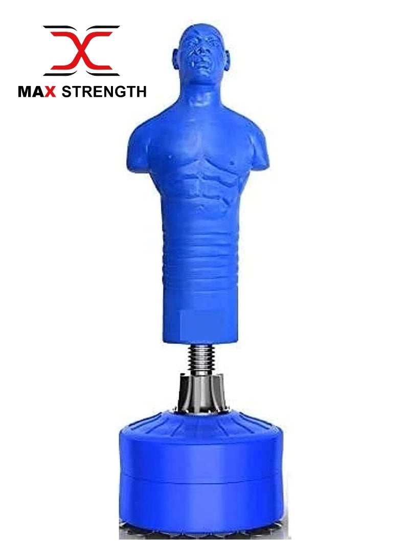 Max Strength Boxing Dummy Full Body Punching Man Boxing Stand Blue - Image 1