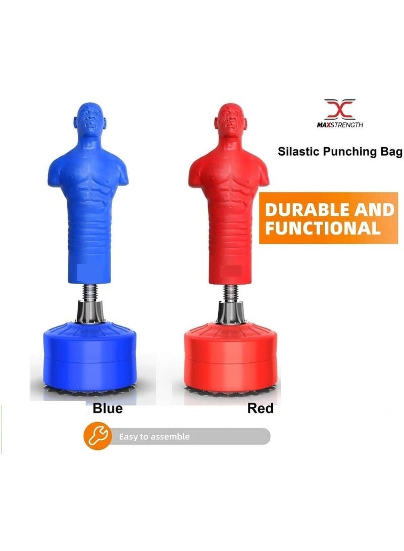 Max Strength Boxing Dummy Full Body Punching Man Boxing Stand Blue - Image 2