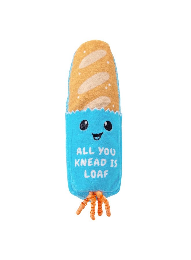 Catstages Loaf Kicker Catnip Toy and Dental Toy for Cats Bread Themed Funny Catnip Stuffed Kicker Toy, Tan - Image 1