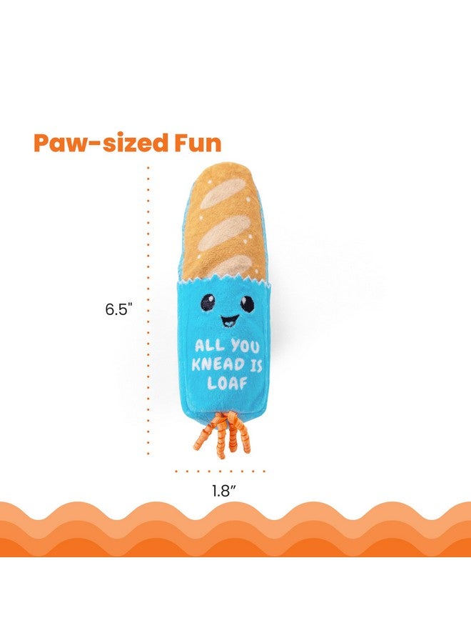 Catstages Loaf Kicker Catnip Toy and Dental Toy for Cats Bread Themed Funny Catnip Stuffed Kicker Toy, Tan - Image 5