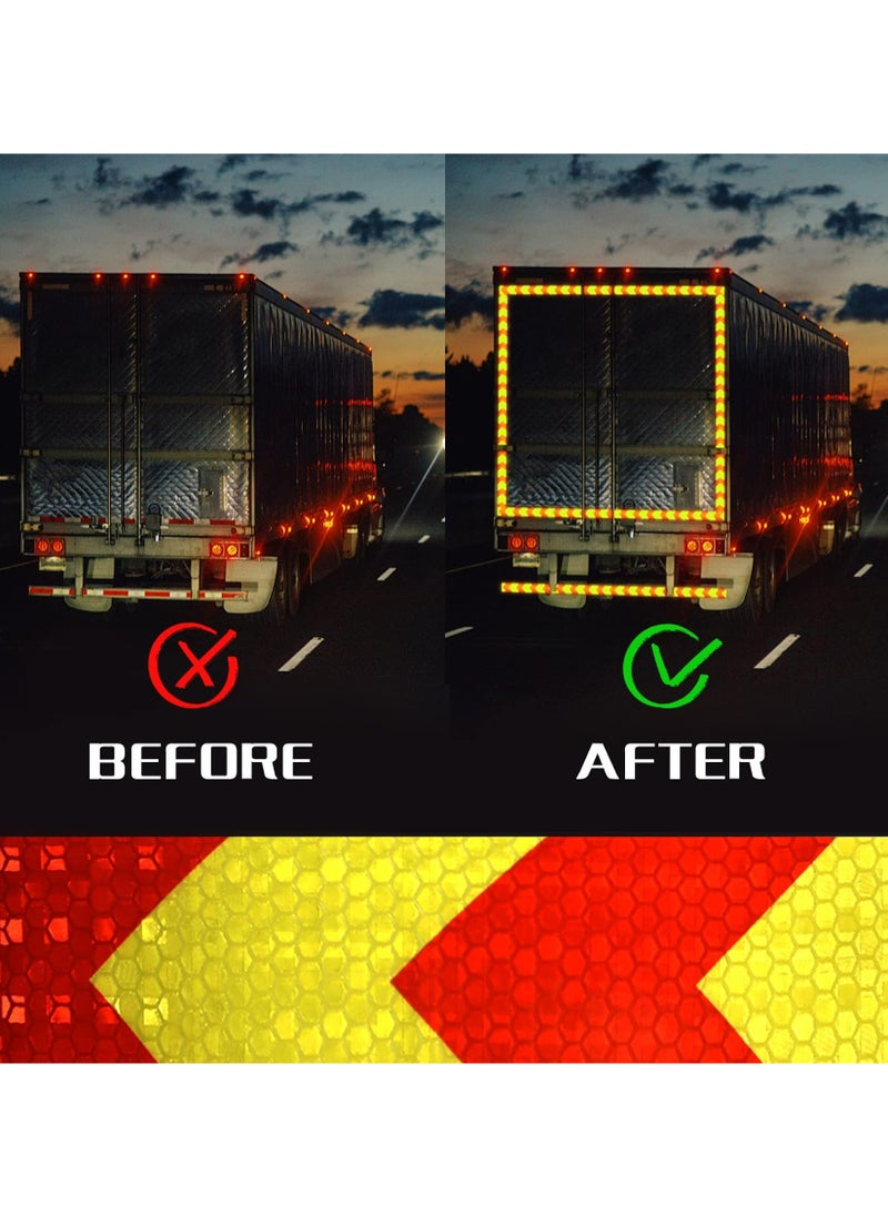 CMGTYYD Reflective Safety Tape, 2 Rolls 3m x 5cm Waterproof Reflective Safety Tape, High Visibility Reflector Tape Reflective Security Marking Warning Tape for Vehicles Trucks  - Image 5
