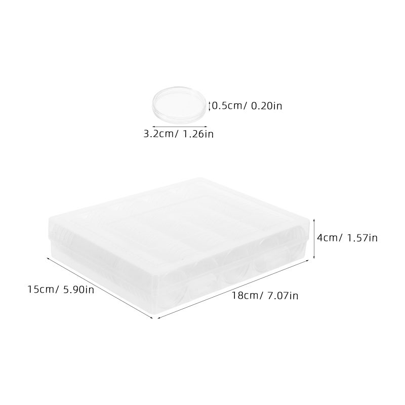 Coin Capsules Coin Case Holder For Collectors Transparent Storage Case Portable Use 1Set - Image 2