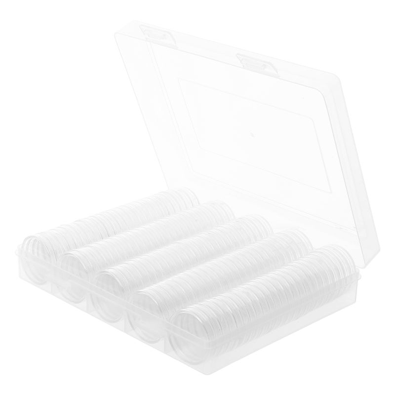 Coin Capsules Coin Case Holder For Collectors Transparent Storage Case Portable Use 1Set - Image 4