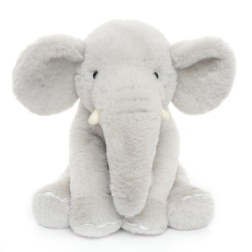 WEIGEDU 13 Gray Elephant Stuffed Animal Plush Toy for Boys Girls Kids Baby Shower Bedtime Birthday - Image 1