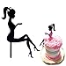Honbay 6PCS High Heels Lady Girl Cake Toppers Personalised Cake Decorations for Wedding Birthday Party etc - Image 3
