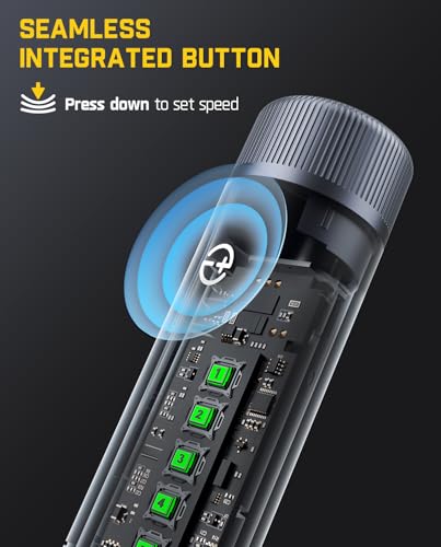 Fanttik مجموعة أدوات دوارة لاسلكية Fanttik F2 PRO بمحرك مغناطيسي قوي، محور Revostor، 5 سرعات متغيرة، 25000 دورة في الدقيقة، 55 ملحق، للتنعيم والطحن والحفر والنقش والقطع في الأعمال اليدوية المطبوعة ثلاثية الأبعاد - Image 5