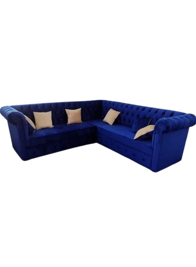 Maharat Al Bahar L Shape Mab Sofa Set 5 Seater Blue 250X80X80  - Image 1