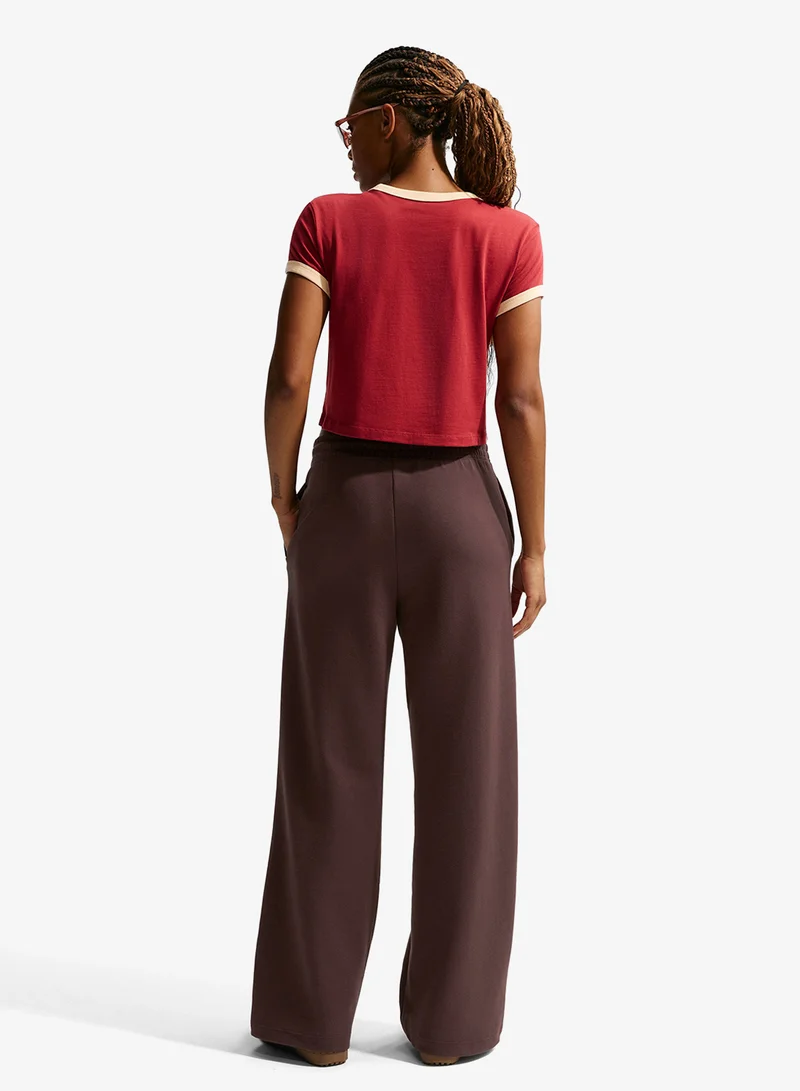 نايكي Phoenix Fleece High-Rise Wide Glossy Sweatpants