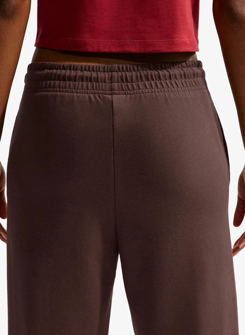 Nike  Phoenix Fleece High-Rise Wide Glossy Sweatpants for Women | Best Price UAE