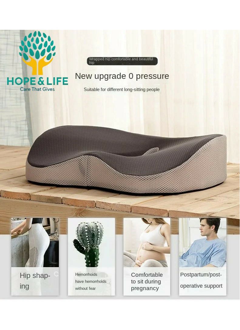 Hope And Life - Medical Memory Foam Seat Cushion for Coccyx and Hemorrhoid Pain Relief, Easy to Carry, Anti-Slip, and Rebound to Original Shape - Image 1