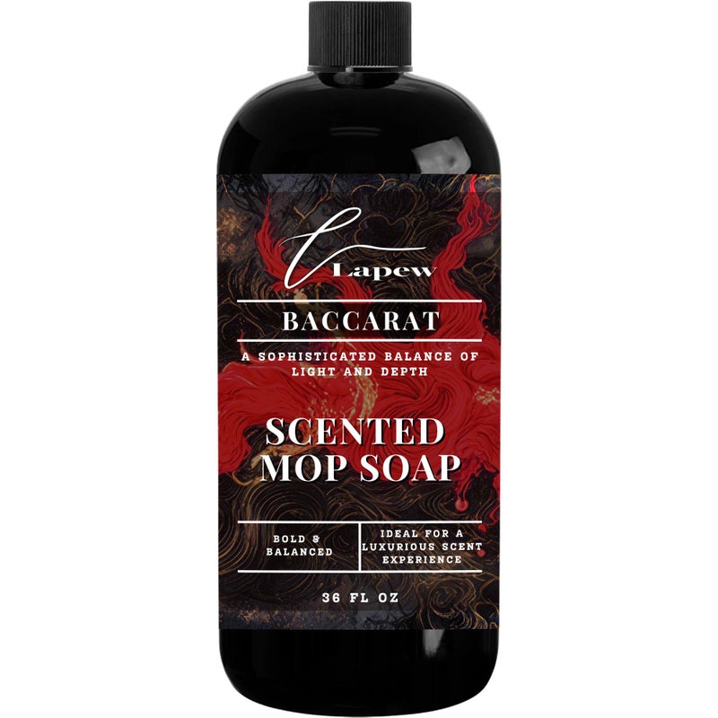 Lapew Baccarat Scented Mop Soap - Luxury Floor Cleaner Concentrate for Mopping Tile, Laminate, Vinyl & Hardwood | Streak-Free, Low-Foam | 36 oz - Image 1