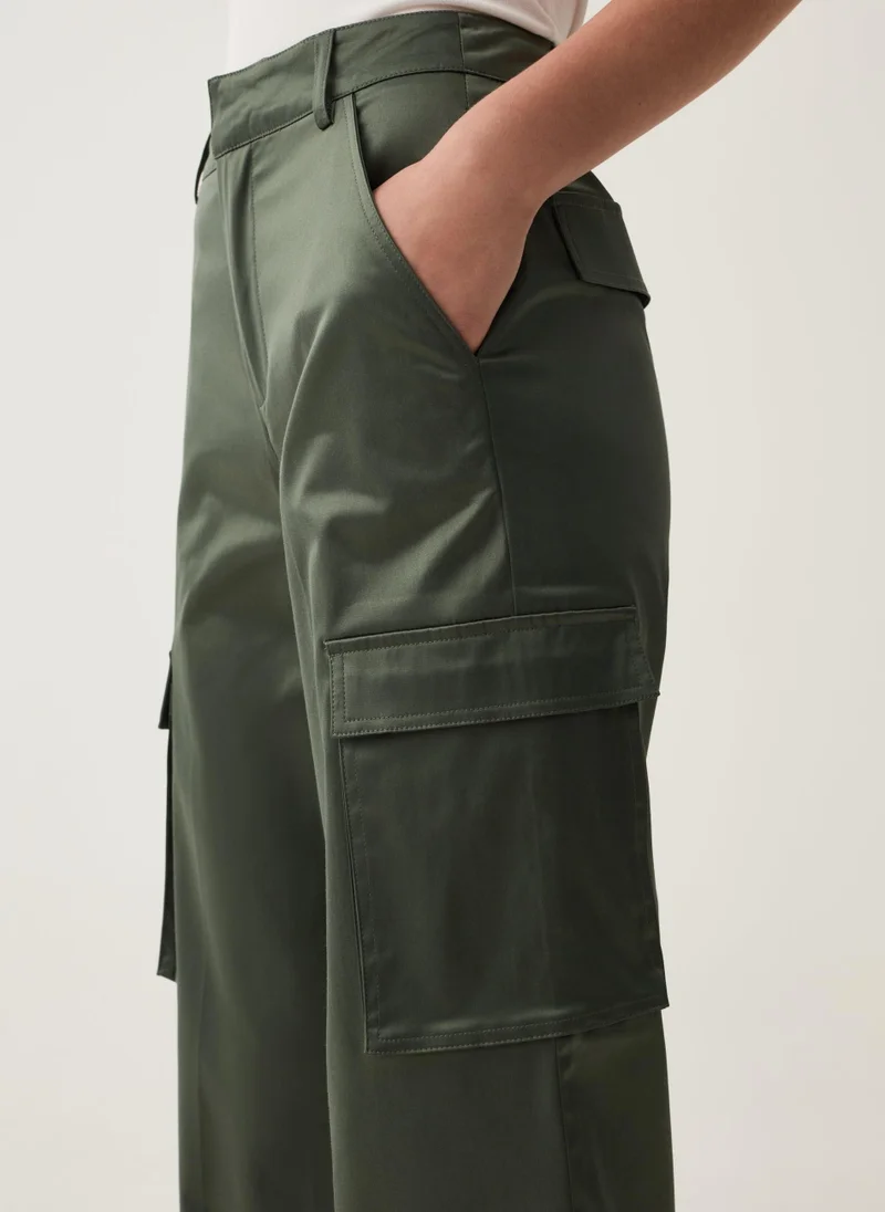 Ovs Cargo trousers in satin