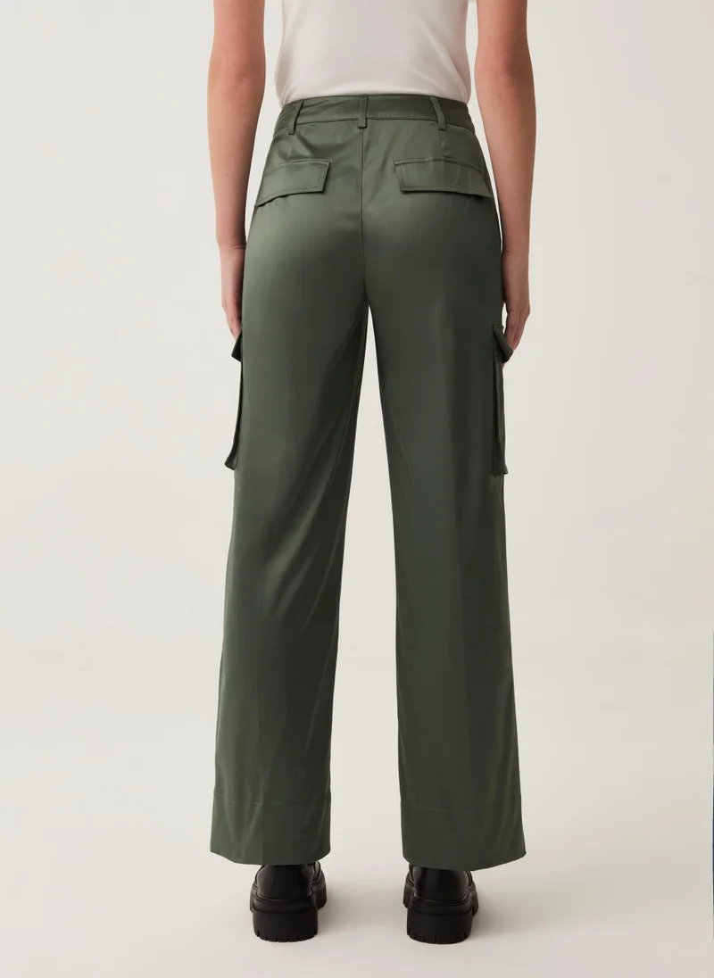 Ovs Cargo trousers in satin
