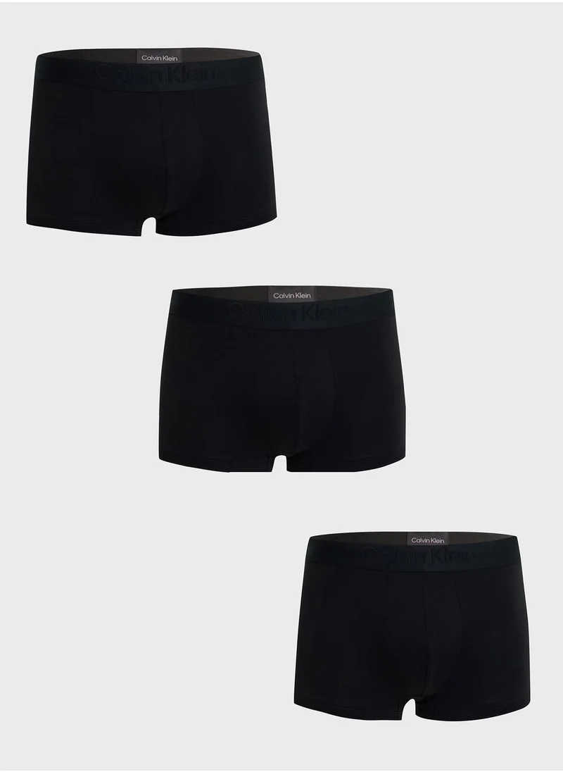 CALVIN KLEIN 3 Pack Logo Band Trunks