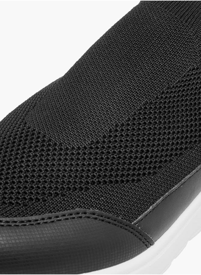 Flora Bella By Shoexpress Women's Textured Slip-On Sneakers with Pull Tab Detail  - Image 3