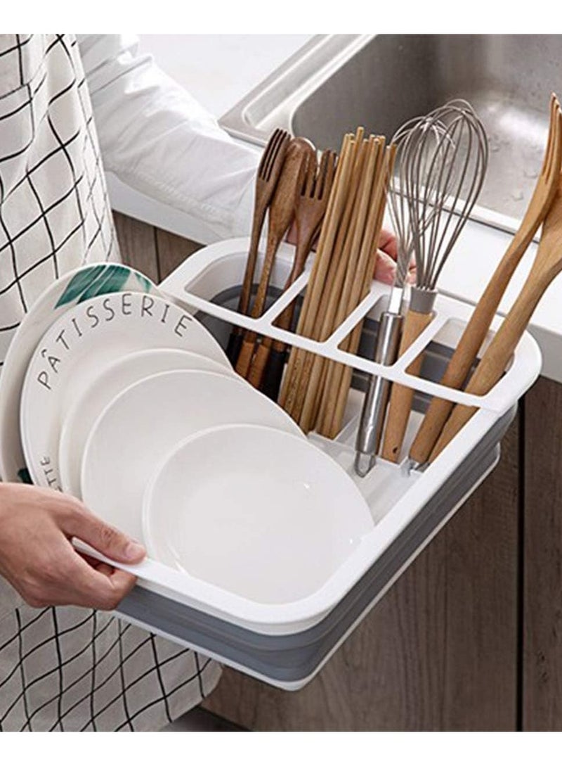 Bukela Collapsible Dish Drying Rack Portable Dinnerware Drainer Organizer for Kitchen RV Campers Travel Trailer Space Saving Kitchen Storage Tray  - Image 3