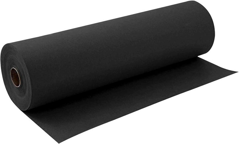 Rocutus 12 Inch Kraft Wrapping Paper Roll,100 Feet Recyclable Paper Kraft Packing Paper for Packing, Moving, Gift Wrapping, Postal, Shipping, Parcel, Wall Art, Crafts, Bulletin Boards, Floor Covering (Black) - Image 1