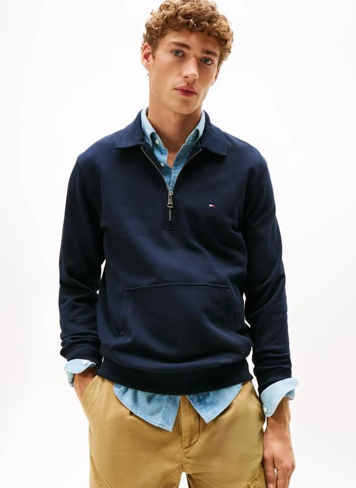 TOMMY HILFIGER Logo Half Zip Sweatshirt