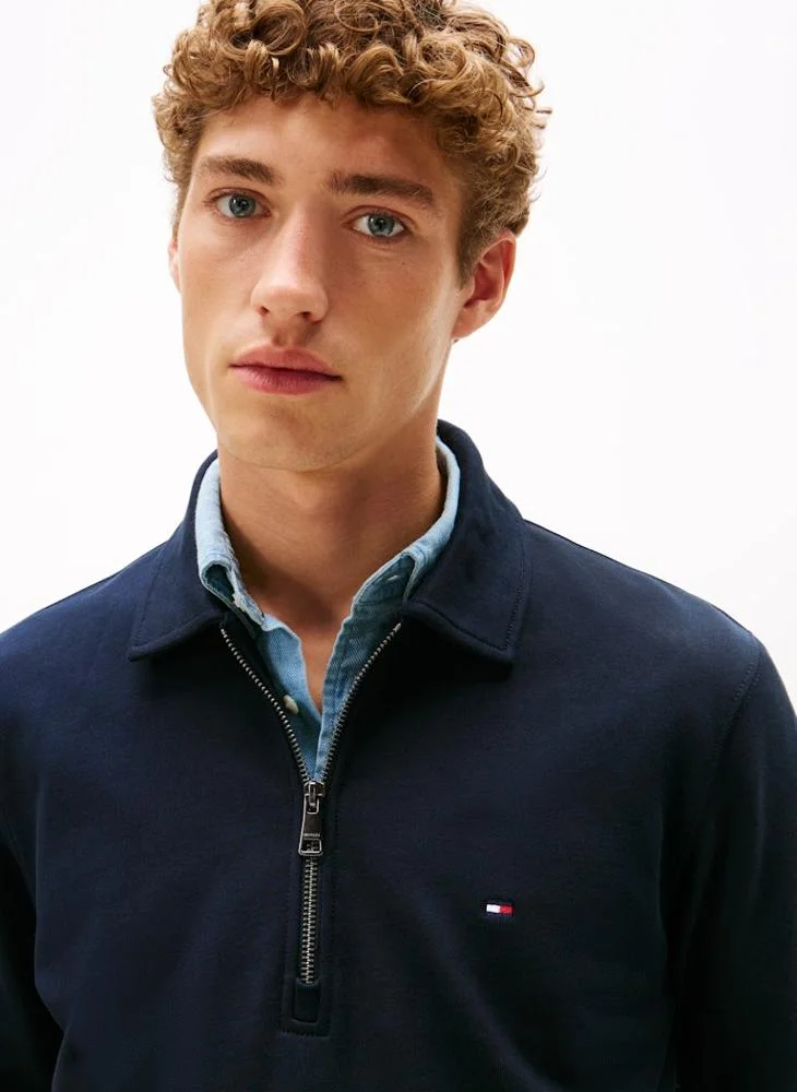 TOMMY HILFIGER Logo Half Zip Sweatshirt