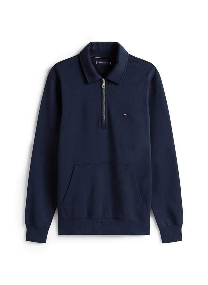 TOMMY HILFIGER Logo Half Zip Sweatshirt