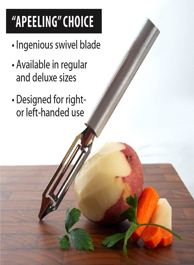 Rada Cutlery Deluxe Vegetable Peeler, Made in USA, Silver Handle - Image 3