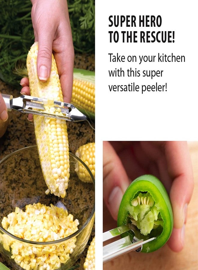 Rada Cutlery Deluxe Vegetable Peeler, Made in USA, Silver Handle - Image 4