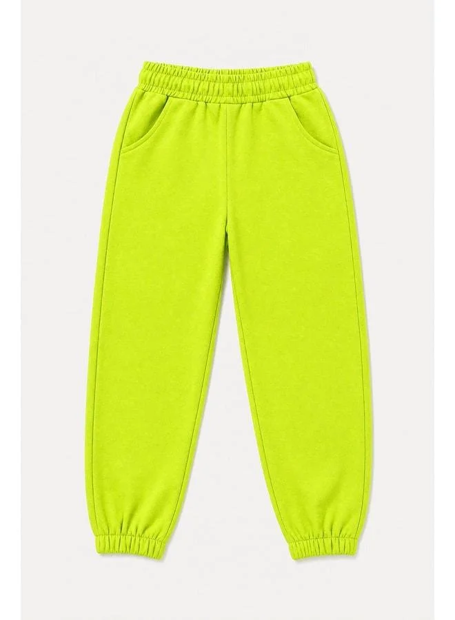 Perendi Elastic Comfortable Cut Pocketed Unisex Sweatpants for Boys and Girls.
