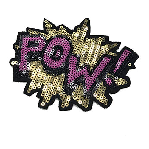 TATEELY 7 Pcs Purple Blue Embroidered Patches Lip/Lipstick Iron On Patch Sewing On Sequins DIY Clothes Applique Garment Motif Woman Girl Brand Patch (Purple) - Image 4