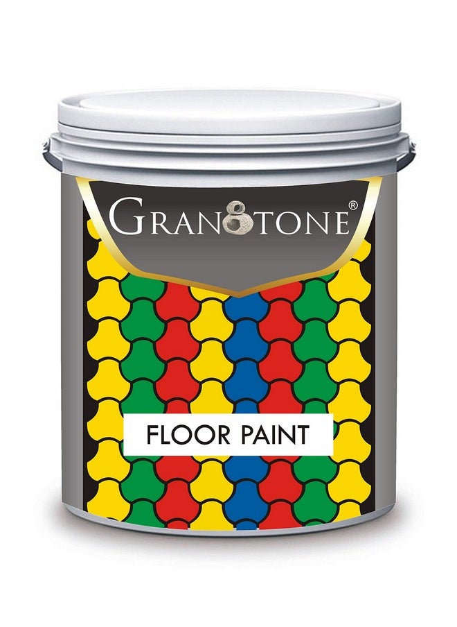 Granotone - GRANOTONE Floor paint for cement floor and tiles, Polyurethane and Acrylic Polymer Based Concrete Sealer, Anti-Slip, Thick & Durable tile paint 1 L,PO Red - Image 1