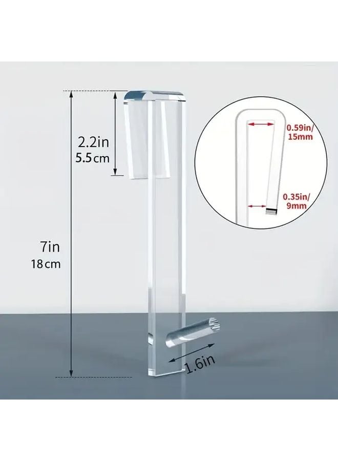 2pcs Acrylic Shower Hooks Punch Free Transparent Bathroom Glass Door Towel Rack Hanger - Image 4