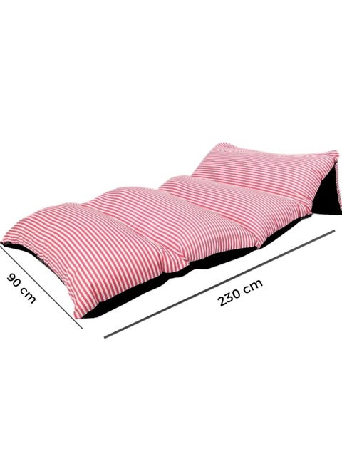 Floor Foldable  mattress (strips & red design)